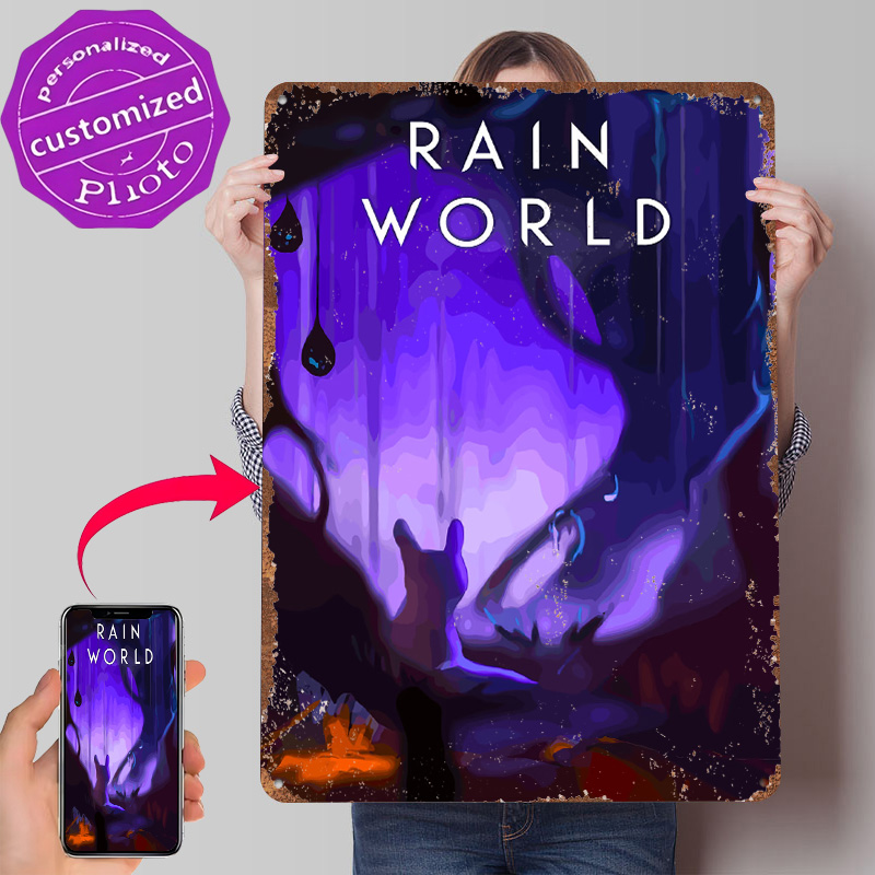 World Of Retro Gaming - Rain World Game Art Tinplate Poster
