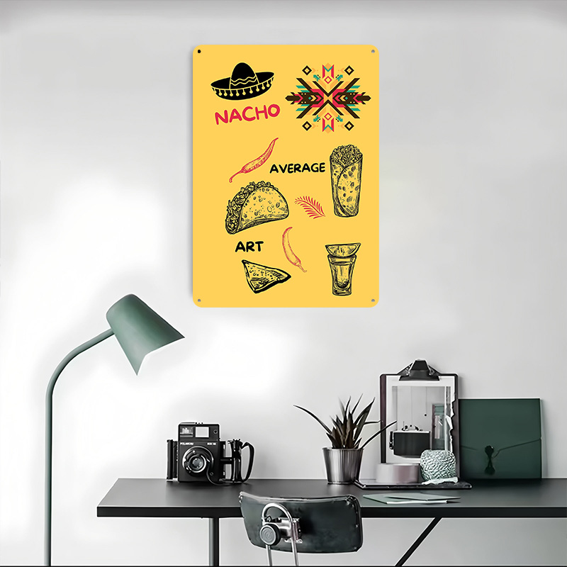 Mexican Food on Yellow Backgro - Background Retro Gaming review and price