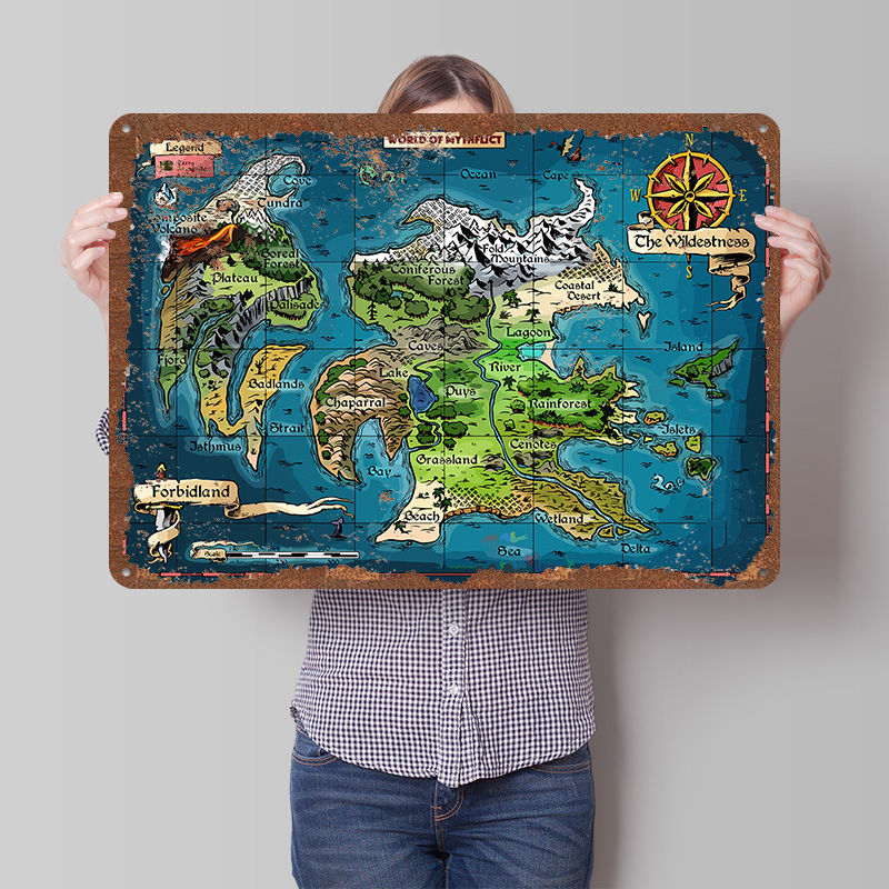 World of Mythflict Fantasy Map - World Of Retro Gaming review and price