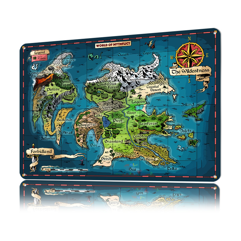 World of Mythflict Fantasy Map - World Of Retro Gaming review and price