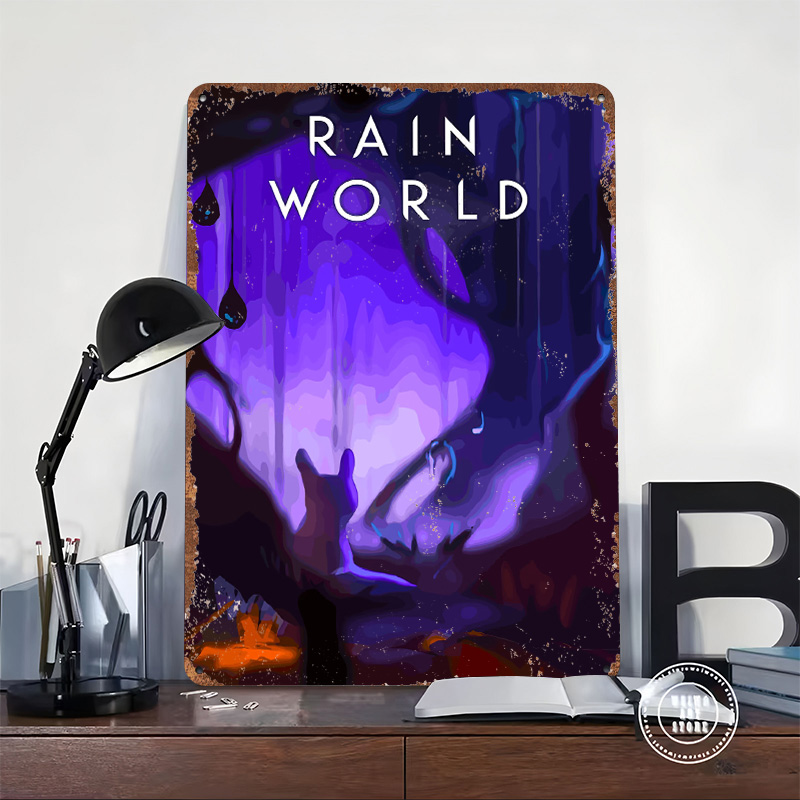 Rain World Game Art Tinplate P - World Of Retro Gaming review and price