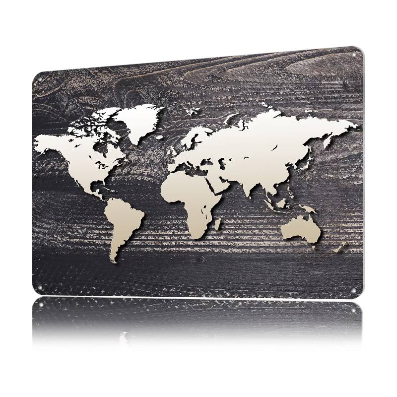 World Map 4 Metal Poster Custo - World Of Retro Gaming review and price