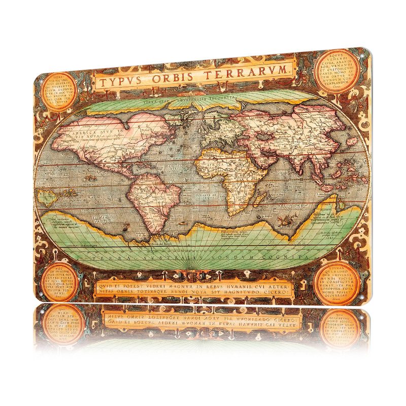 Old Map of the World Printed P - World Of Retro Gaming review and price