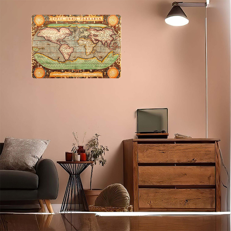 Old Map of the World Printed P - World Of Retro Gaming review and price