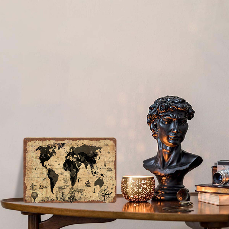World Map Vintage Sepia Printe - World Of Retro Gaming review and price