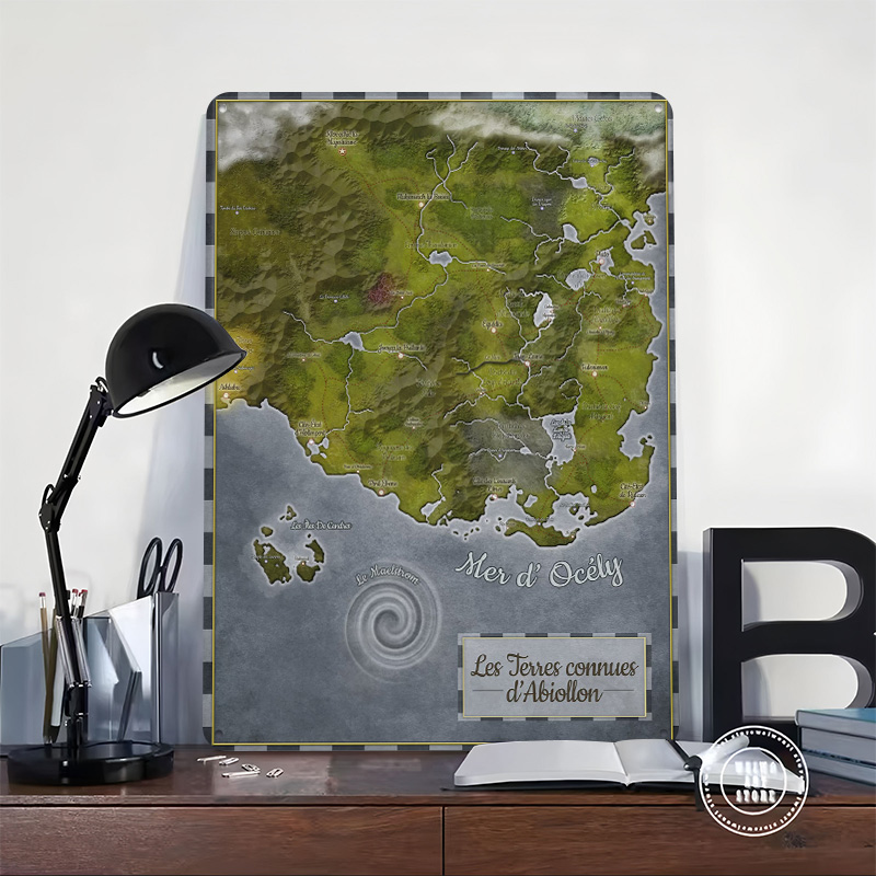 Abiollon World Map Metal Poste - World Of Retro Gaming review and price
