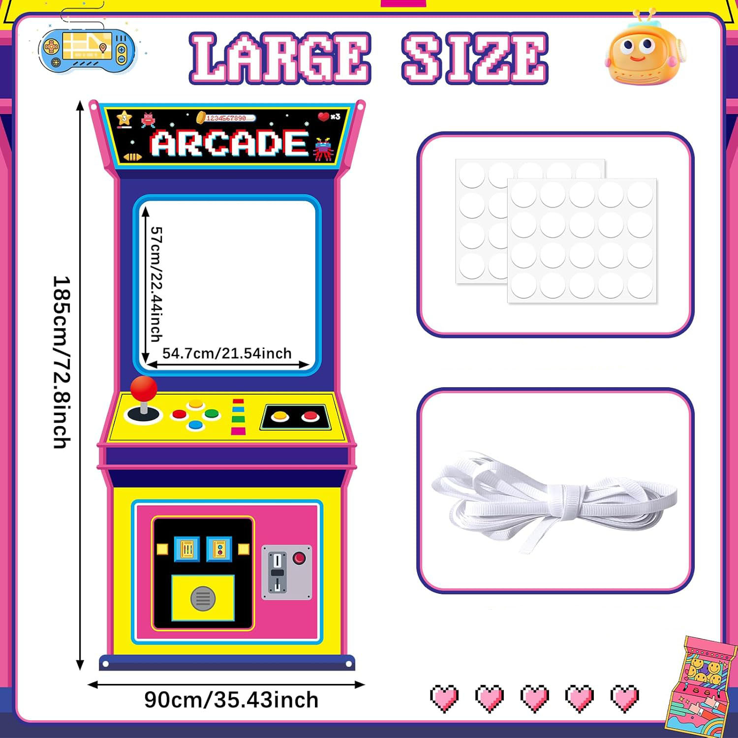 Fabric Arcade Game Photo Backg - Background Retro Gaming review and price