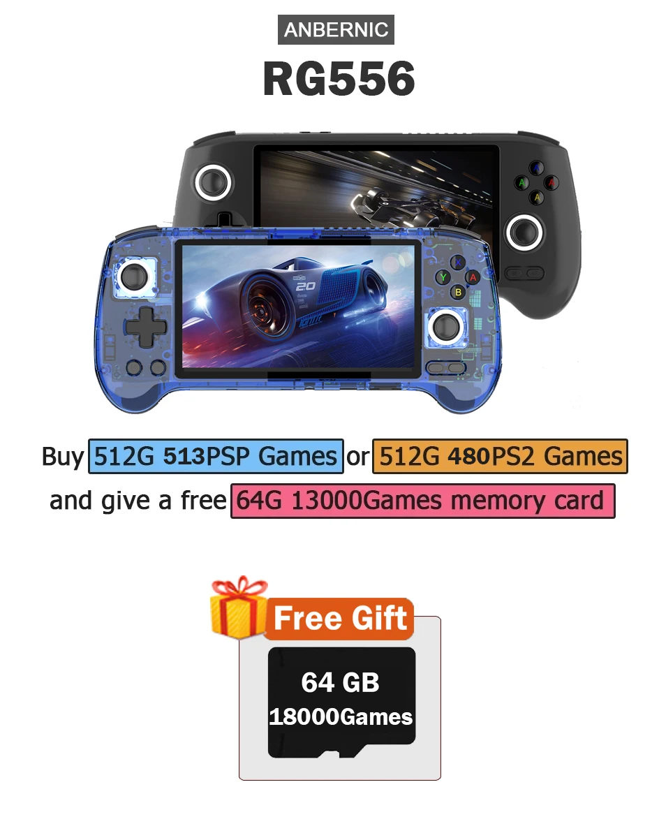 ANBERNIC RG556 Handheld Game C - Retro Gaming Android review and price