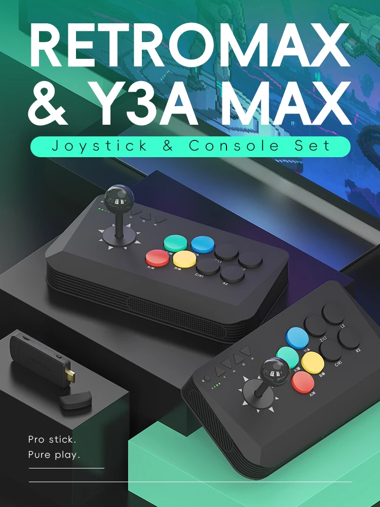 Wireless Y3A Max Arcade Stick  - Retro Gaming Game Stick review and price