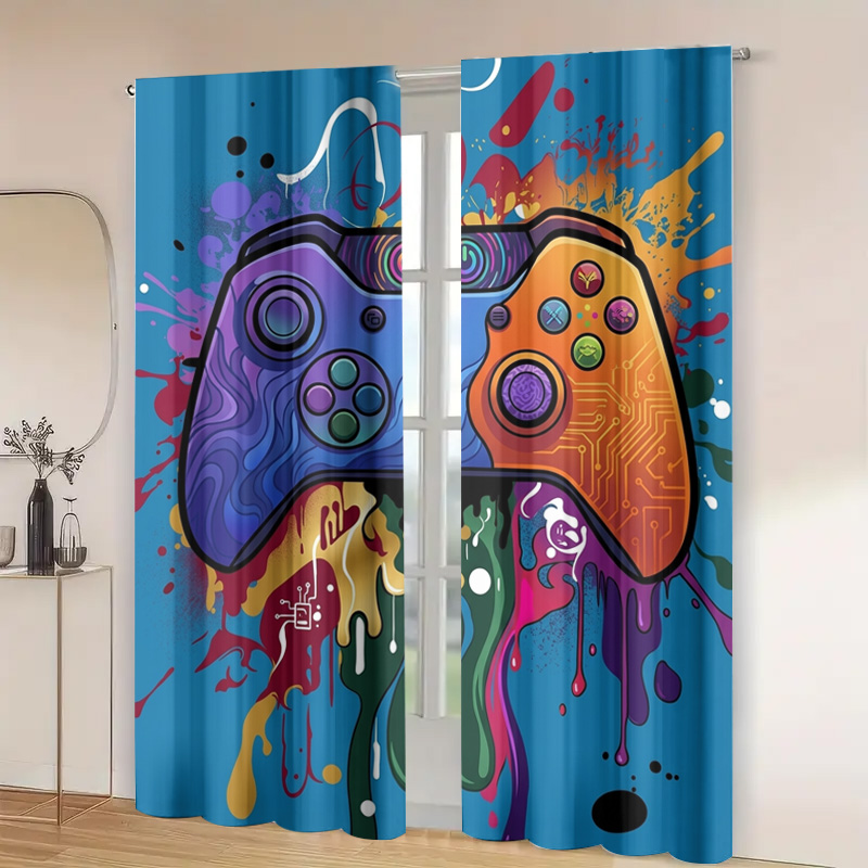 Retro Gaming Curtain Video Gam - Background Retro Gaming review and price