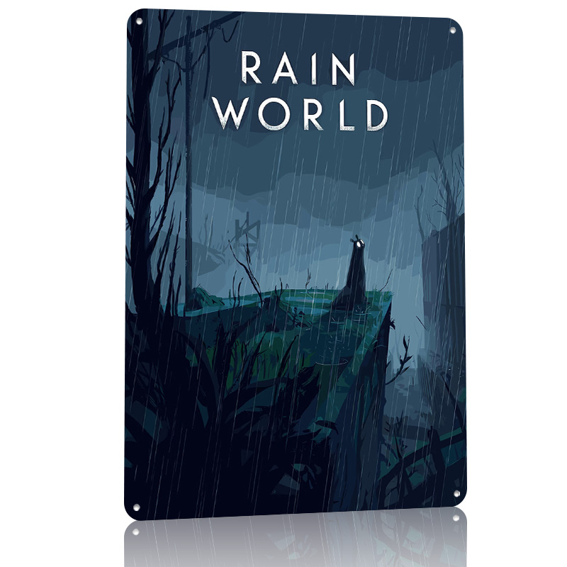 Rain World Game Cover Art Tin  - World Of Retro Gaming review and price