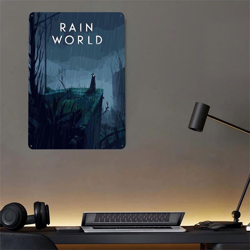 Rain World Game Cover Art Tin  - World Of Retro Gaming review and price